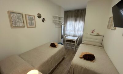Double room with two single beds near Atocha Station and the Reina Sofia Museum Emba1